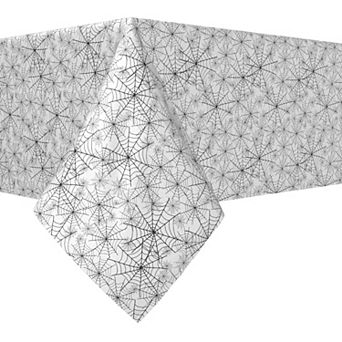 Rectangular Tablecloth, 100% Cotton, 60x120", Spooky Spider Webs