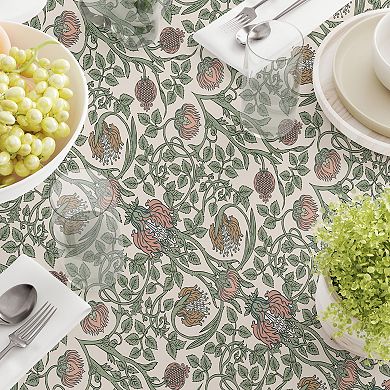 Square Tablecloth, 100% Cotton, 52x52", Floral 63