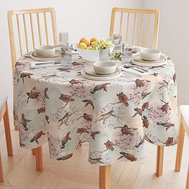 Round Tablecloth, 100% Polyester, 70" Round, Sea Turtle Watercolor