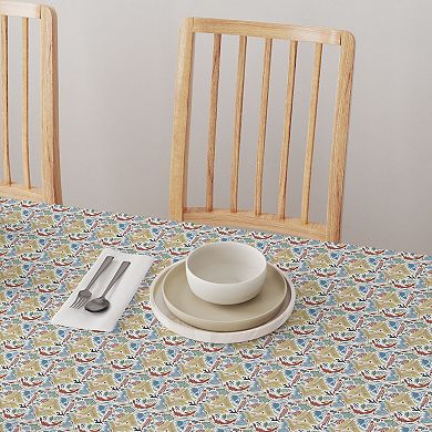 Rectangular Tablecloth, 100% Cotton, 60x84", Floral 54