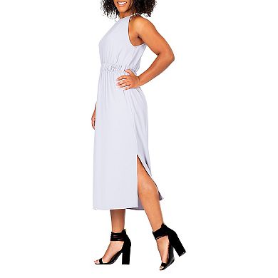 Cadence Women's Halter Neck Elegant Flowy Maxi Dress