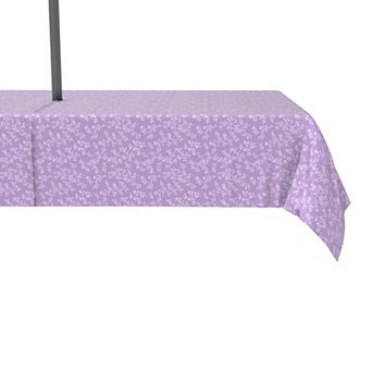 Water Repellent, Outdoor, 100% Polyester, 60x104", Purple Vines