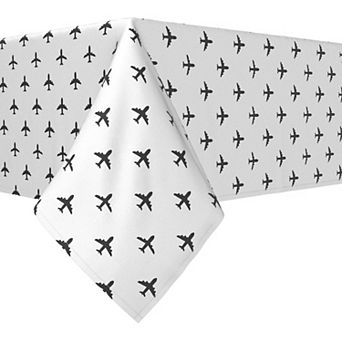Rectangular Tablecloth, 100% Cotton, 52x84", Aircraft Design
