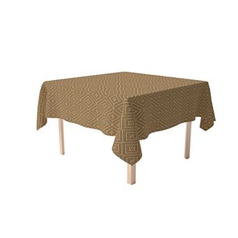 Square Tablecloth, 100% Polyester, 70x70", Diamond Wicker Wood Work
