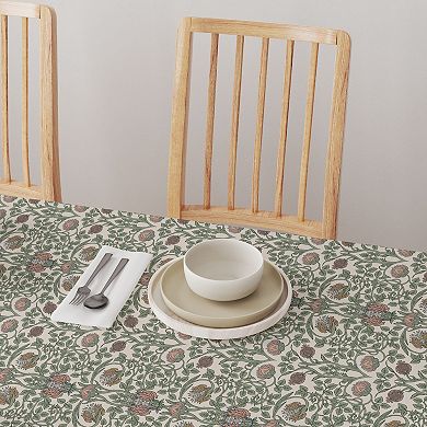 Rectangular Tablecloth, 100% Cotton, 60x104", Floral 63