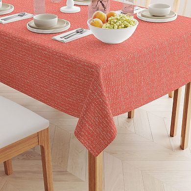 Square Tablecloth, 100% Polyester, 54x54", Coral Batik Design