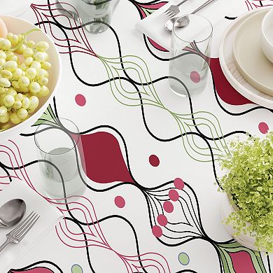 Square Tablecloth, 100% Cotton, 52x52", Floral 99