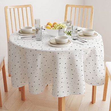 Round Tablecloth, 100% Polyester, 70" Round, Airplane Route Design