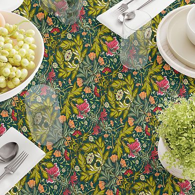 Rectangular Tablecloth, 100% Cotton, 52x84", Floral 45