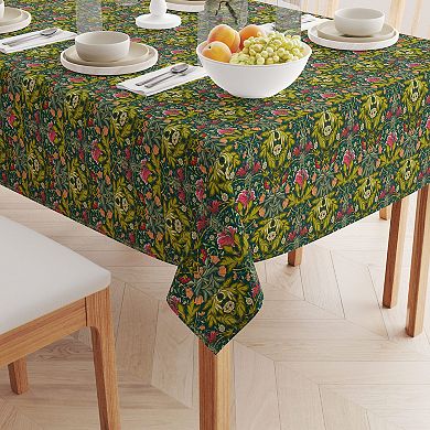 Rectangular Tablecloth, 100% Cotton, 52x84", Floral 45