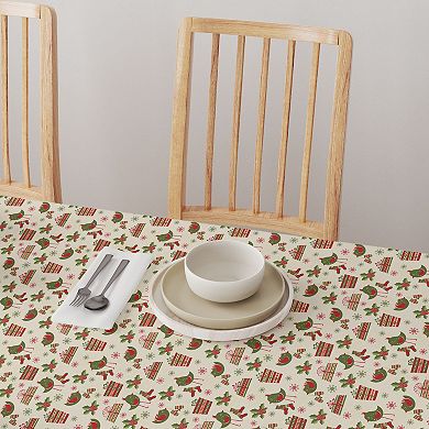 Square Tablecloth, 100% Cotton, 52x52", Christmas Celebration