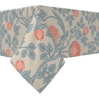Rectangular Tablecloth, 100% Cotton, 52x84", Floral 10