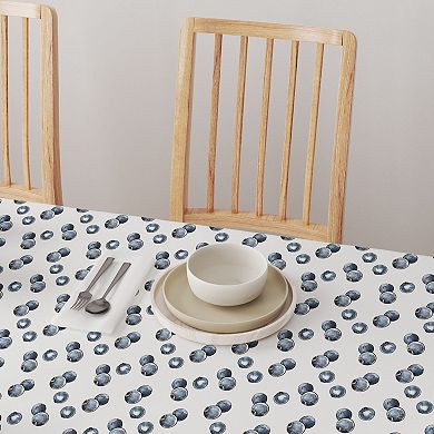 Square Tablecloth, 100% Polyester, 70x70", Blueberry Picnic