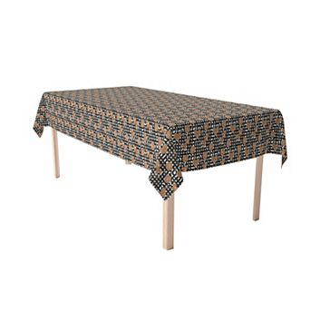 Rectangular Tablecloth, 100% Polyester, 60x84", Gingerbread Plaid