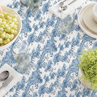 Square Tablecloth, 100% Cotton, 52x52", Floral 187