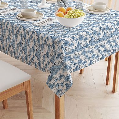 Square Tablecloth, 100% Cotton, 52x52", Floral 187