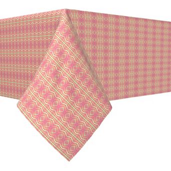 Rectangular Tablecloth, 100% Cotton, 60x84", Abstract Summer