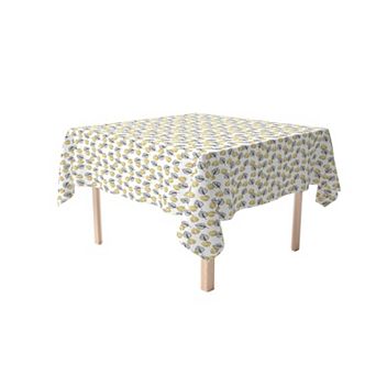 Square Tablecloth, 100% Cotton, 52x52", Golden Leaves