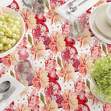 Square Tablecloth, 100% Cotton, 52x52", Floral 189