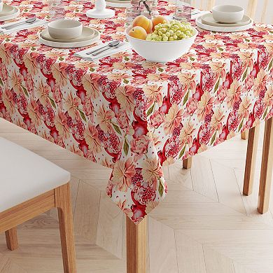Square Tablecloth, 100% Cotton, 52x52", Floral 189