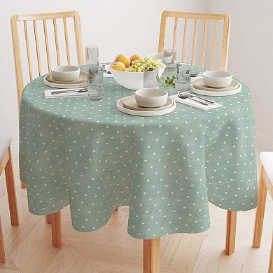 Round Tablecloth, 100% Polyester, 70" Round, Textured Dots
