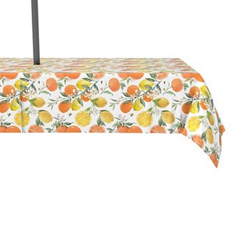 Water Repellent, Outdoor, 100% Polyester, 60x84", Oranges & lemons