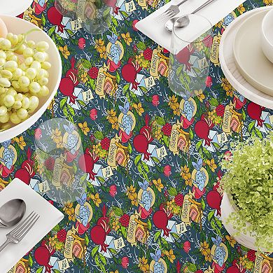 Rectangular Tablecloth, 100% Polyester, 60x120", Happy Jewish New Year