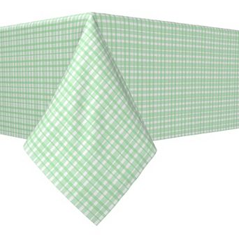 Rectangular Tablecloth, 100% Cotton, 60x120", Vintage Green Check