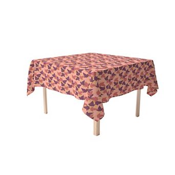 Rectangular Tablecloth, 100% Cotton, 52x120", Fall Season Maple Leaves