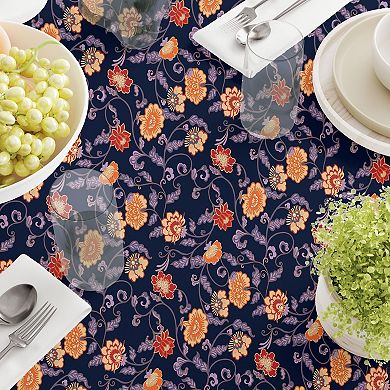 Rectangular Tablecloth, 100% Cotton, 52x84", Floral 25