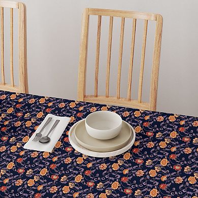 Rectangular Tablecloth, 100% Cotton, 52x84", Floral 25