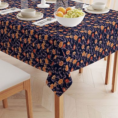 Rectangular Tablecloth, 100% Cotton, 52x84", Floral 25