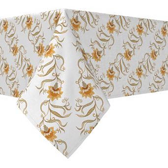 Rectangular Tablecloth, 100% Cotton, 60x104", Floral 127