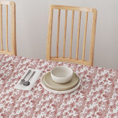Square Tablecloth, 100% Cotton, 52x52", Floral 185