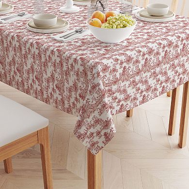 Square Tablecloth, 100% Cotton, 52x52", Floral 185