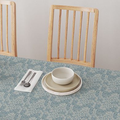 Square Tablecloth, 100% Cotton, 52x52", Floral 73