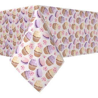 Square Tablecloth, 100% Cotton, 52x52", Violet Sweets