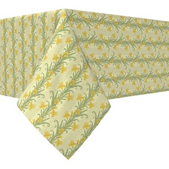 Rectangular Tablecloth, 100% Cotton, 52x104", Floral 115