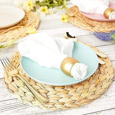 Round Jute Woven Hyacinth Placemats (11.8 in, 4 Pack)