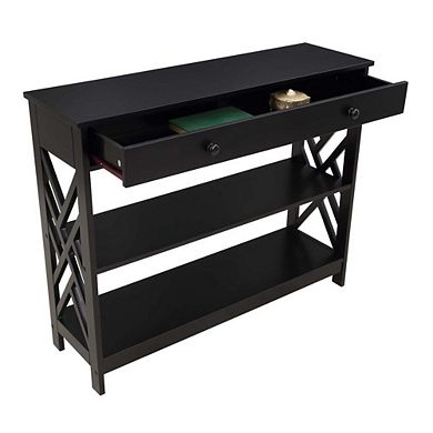 Convenience Concepts Titan 1 Drawer Console Table with Shelves