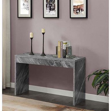 Convenience Concepts Northfield Hall Console Table/Desk, Gray Faux Marble