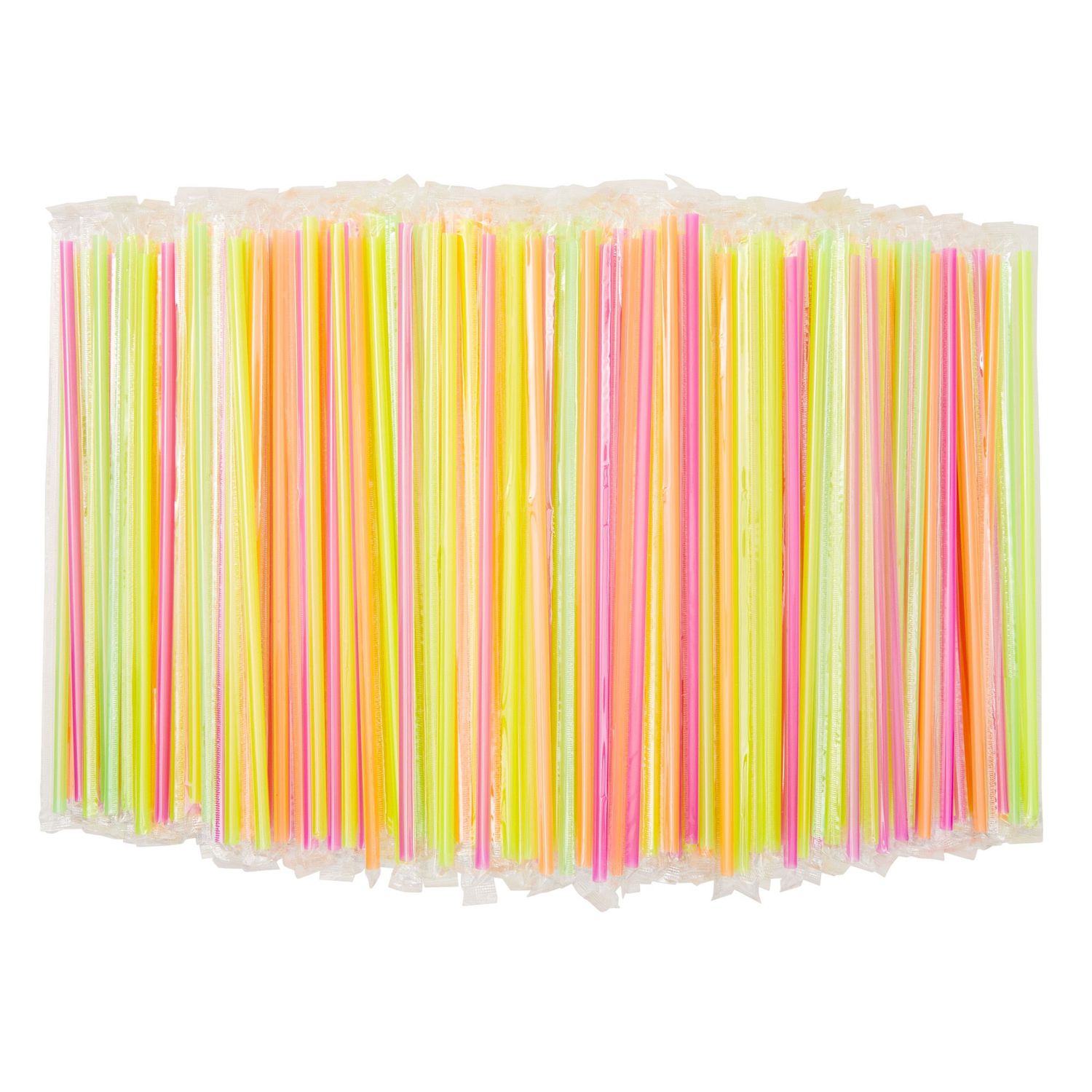 Colorful Plastic Drinking Straws - Flexible, Disposable, Extra-long  Flexible Straws - 100 Pack