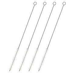 6pcs Bubble Tea Straws Stainless Steel Drinking Straws Metal Straw Colorful  - 12 Wide Straws For Boba Beads, With 3 Brushes And 1 Carrying Bag, Reusab