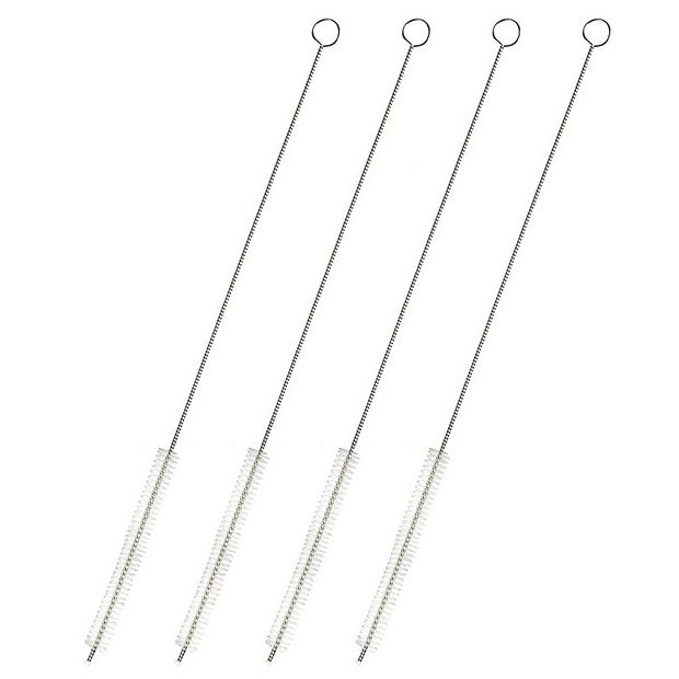 4 PK Stainless Steel Straw With Cleaning Brush 