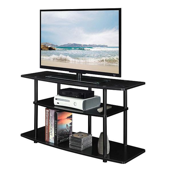 Convenience Concepts Designs2Go No Tools 3 Tier Wide TV Stand