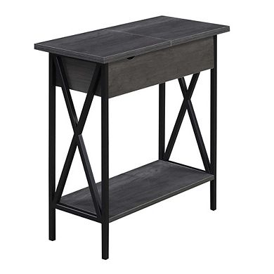 Convenience Concepts Tucson Flip Top End Table with Charging Station