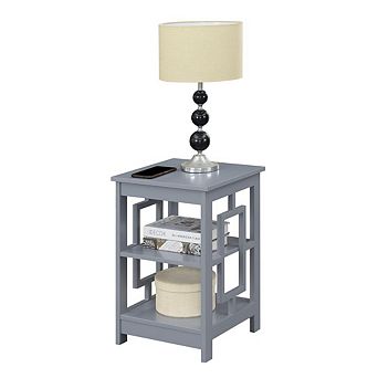 Convenience Concepts Town Square End Table with Shelves