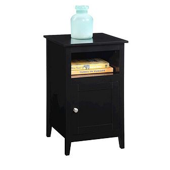 Convenience Concepts Designs2Go End Table with Storage Cabinet and Shelf