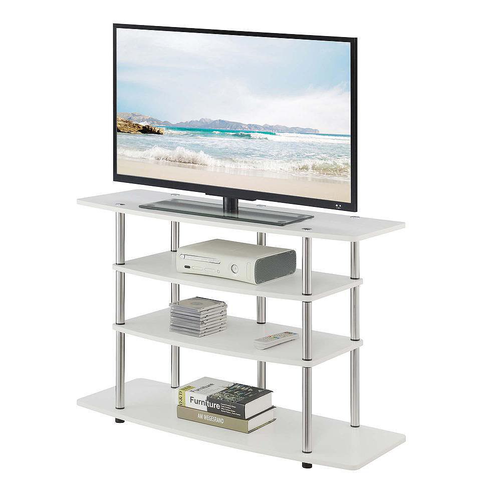 Convenience Concepts Designs2Go Supporto TV A 3 Ripiani, Finitura Ciliegia, Portata 45 Kg, Adatto Fino A 42 Pollici