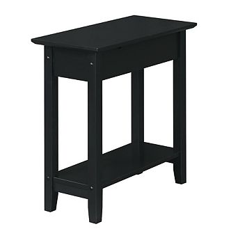 Convenience Concepts American Heritage Flip Top End Table With Charging Station
